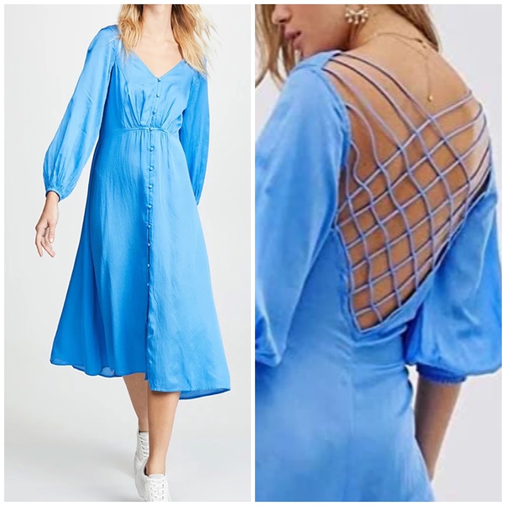 Free People Later Days Dress, sz 4, Blue